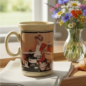 Watkins 1939 Vintage Style Ceramic Mug with  Shredsope Design Made in England